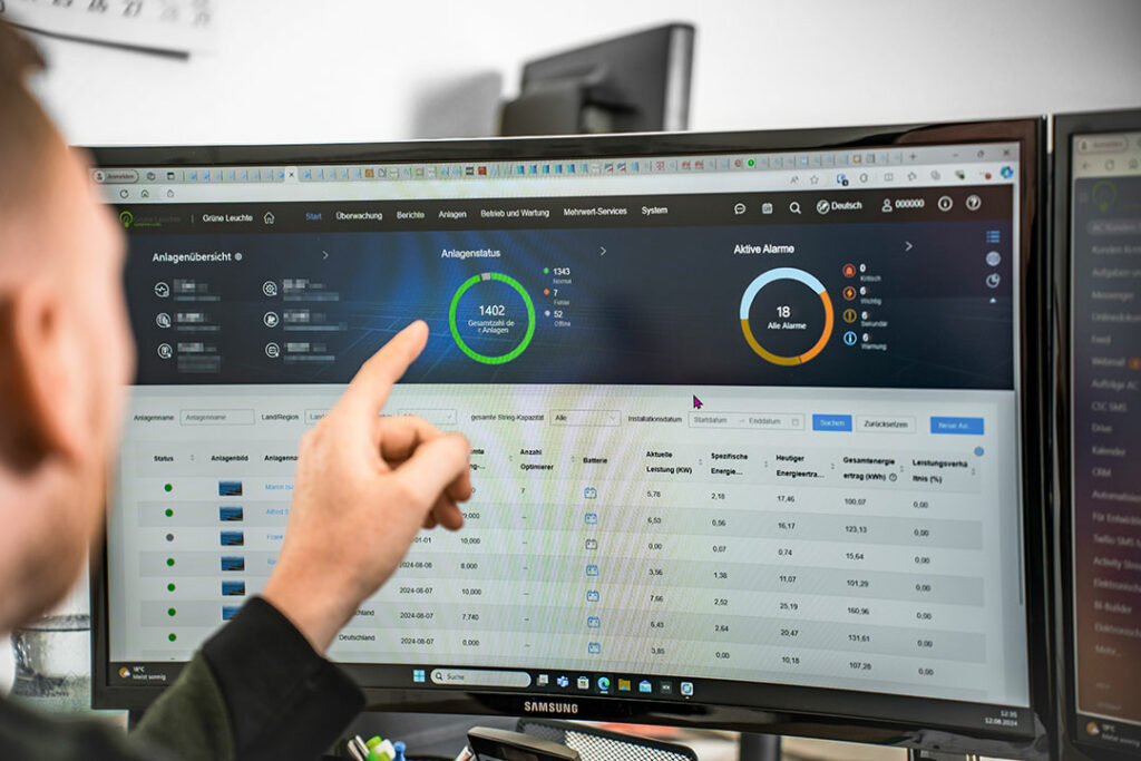 Grüne Leuchte, Technischer Support, Cloppenburg, Cappeln, PV, Solaranlage, Dashboard